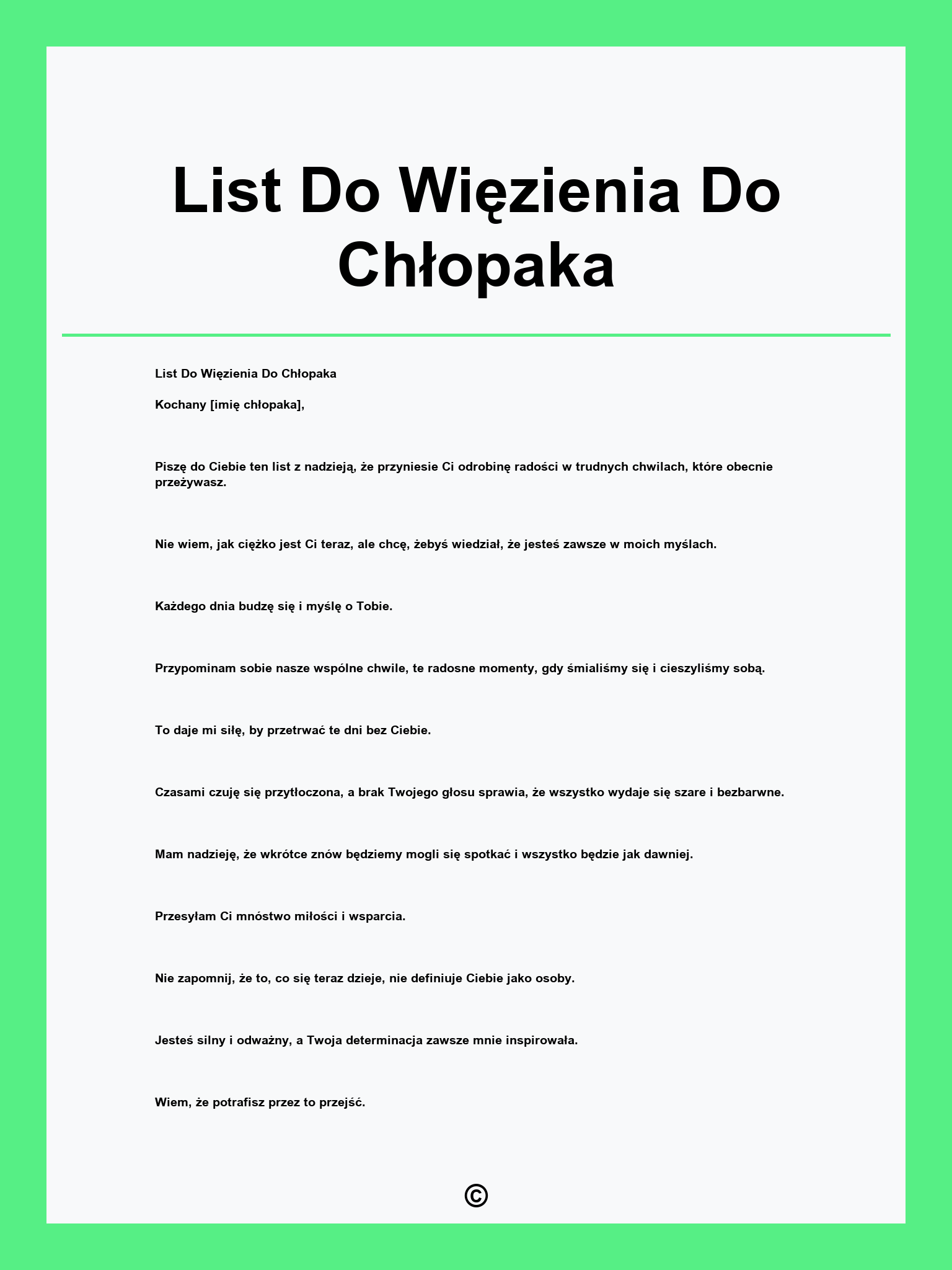 List Do Więzienia Do Chłopaka