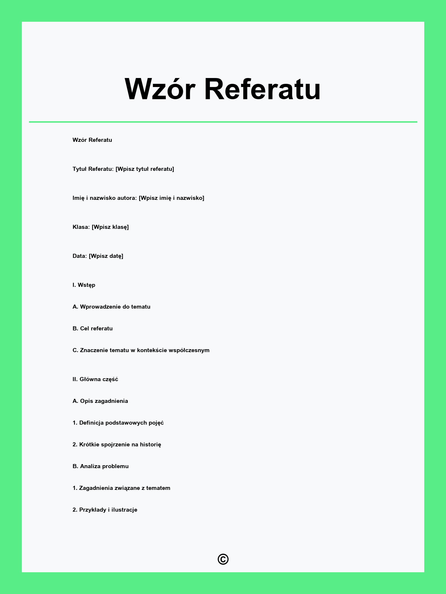 Wzór Referatu